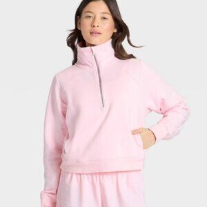 women's active comfort 1/2 zip pullover fleece sweatshirt - all in motion